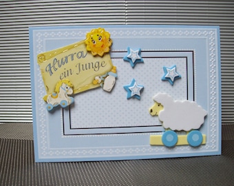 Congratulations card for the birth of a boy