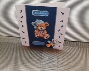 Congratulations card for the birth of a boy
