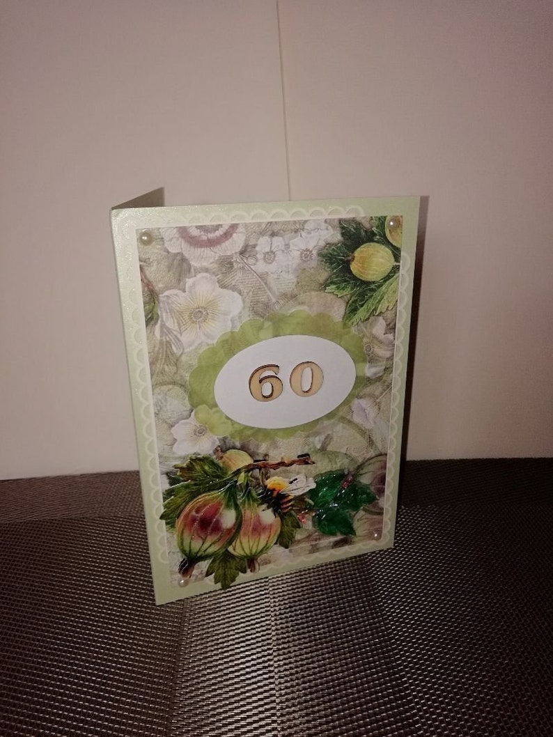 Geburtstagskarte zum 60 für eine Frau Bild 3