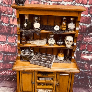 Miniature Witches Hutch, Mage Cabinet, Wizard Works, Cabinet of Curiosities