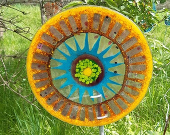 Gartenobjekt Kreis  25cm Glasfusing