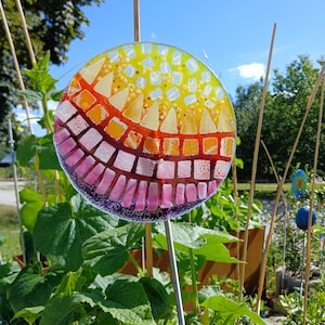 Gartenobjekt Kreis  21cm Glasfusing
