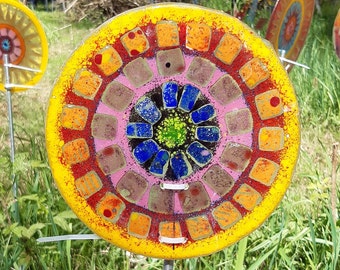 Gartenobjekt Kreis ca. 18cm Glasfusing