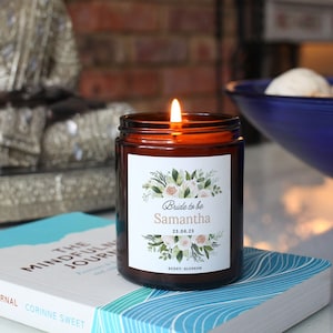 Bride To Be Gift, Wedding Candle Bridal Shower Present with Gift Box & Matches