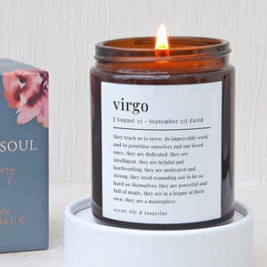 Virgo Candle September Birthday Star Sign Zodiac for Mum Sister Friend