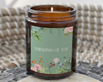 Thinking Of You Gift Scented Candle, Get Well Soon Gift Includes Box & Matches
