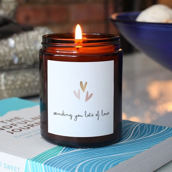 Thinking Of You Gift Candle, Sending You Lots Of Love, Includes Gift Box & Matches