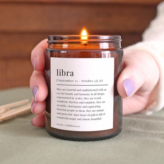 Libra Gift Definition Star Sign Zodiac Candle