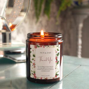 Personalized Thank You Soy Wax Candle Gift Box with Matches