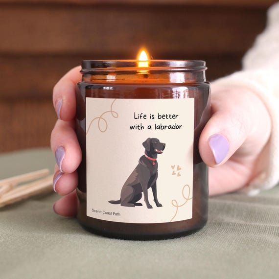 Labrador Gift Candle, Dog Lover Gift, Life is Better with a Labrador, Labrador Owner Gift, Pet Lover Candle, Black Lab Gift
