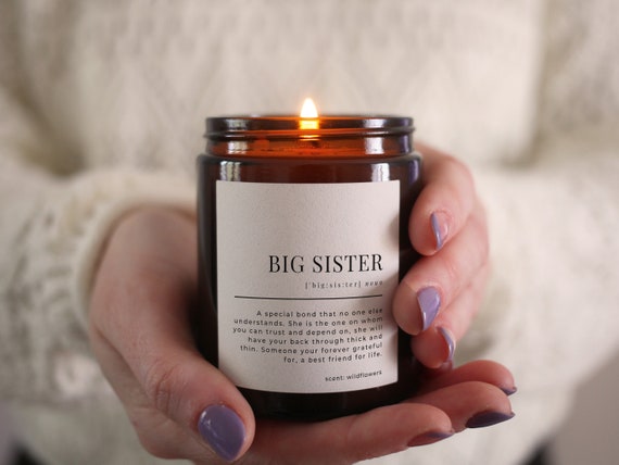 Present for Sister Big Sister Definition Gift Scented Candle