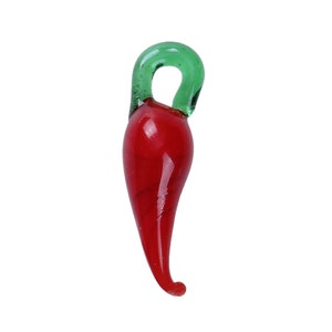 5 x Pendant Chili Red 32 x 9 mm