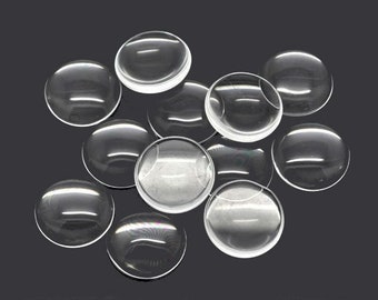 5 x vetro cabochon trasparenti 22 mm