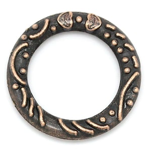 10 x Jewelry Connector Ring Copper 14 mm