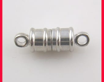 2 x magnetic closure silver 17 x 5 mm