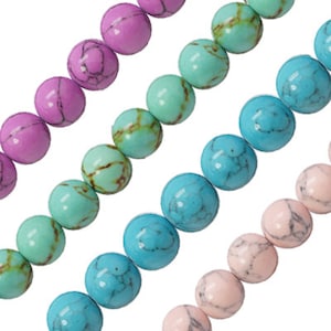 20 x Pearls Turquoise Imitation Colorful 8 mm