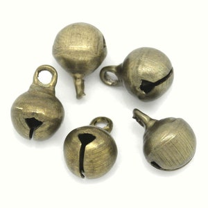 40 x bells bronze 6 mm