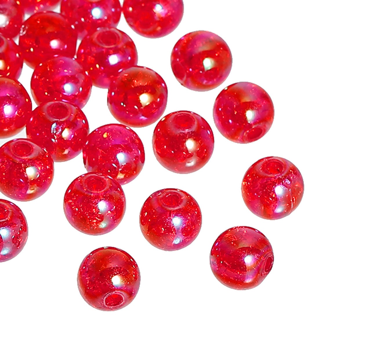 8MM VALENTINES RED BEADS PACK OF 50 ACRYLIC ROUND RED BEADS 8MM VALENTINES RED BEADS PACK OF 50 ACRYLIC ROUND RED BEADS