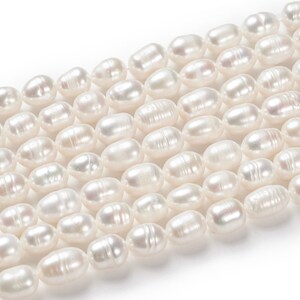 10 x Freshwater Pearls White 6 mm