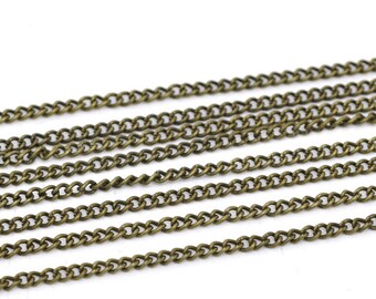 5 Meter Kette Bronze 3x2,2mm