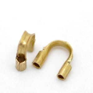 50 x Wire Protector Brass 4 mm