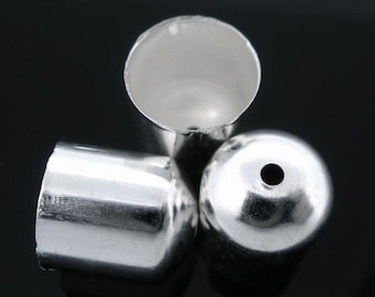 10 x 10 x 11 mm argent plaqué capuchons d’extrémité