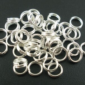 100 x Spaltringe Versilbert 5mm