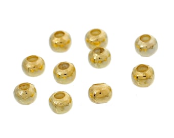 100 x Metallperlen Gold 3mm