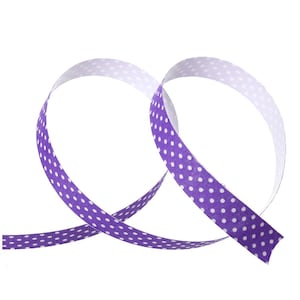 Fabric Tape Dots Purple White 4 Meters