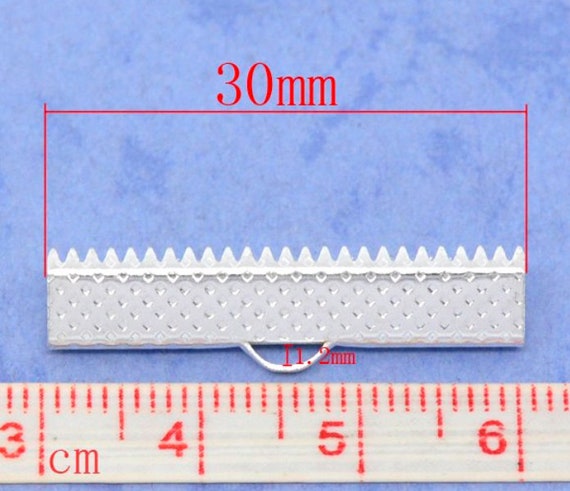 【Minnesmarke】RIBBON CLIP SET (SILVER / GOLD) 10 X Ribbon Clips Silver Plated 30 X 7.5 Mm - Etsy