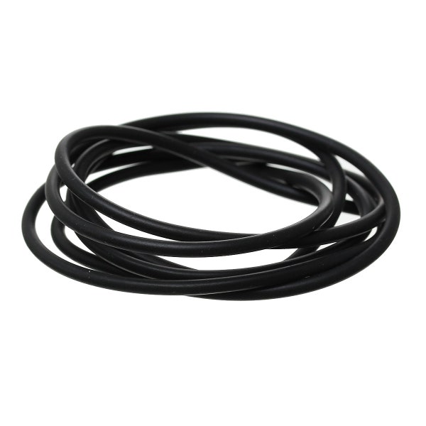 2 meter rubber band Black 2.5 mm