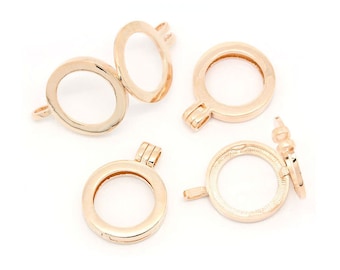 1 x Medaillon Rose Gold 36x28mm