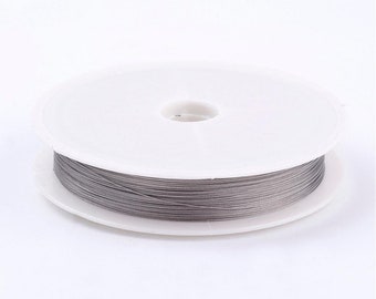 [0,06 €/Meter] 50 Meter Jewelry Wire Silver 0,38 mm