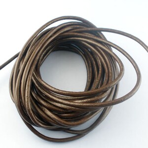 Auroris Echtlederband Rund – 10 M Rolle, 4 Mm, Antik-hellbraun – Für Schmuck, Basteln & Reitsport