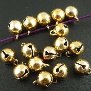 20 x bells gold 8 mm