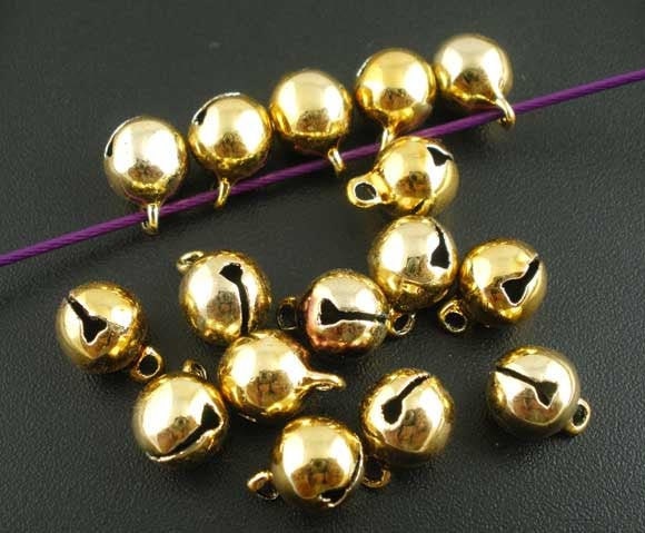 20 x bells gold 8 mm