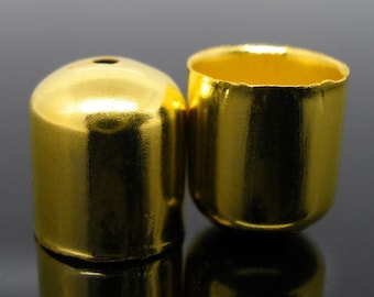 10 x Chapeaux d’or 10 x 11 mm