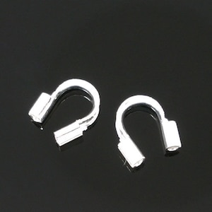20 x Wire Protector Silver Plated 5 mm