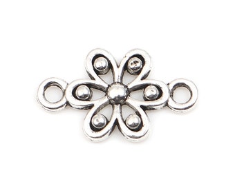 10 x Schmuck Verbinder Blume 17x10mm