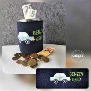 Borduurbestand voor spaardozen Banderole benzinegeld