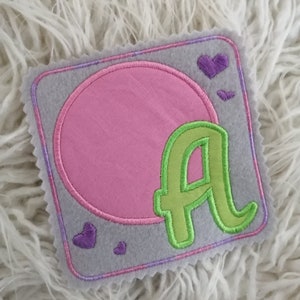 ITH Mug Rug Letter &quot;A&quot; Embroidery File