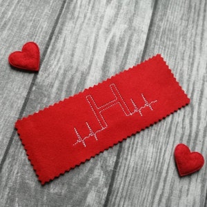 Embroidery file heartbeat alphabet &quot;H&quot;