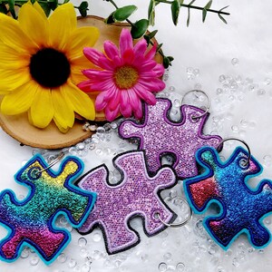 Embroidery file keychain puzzle
