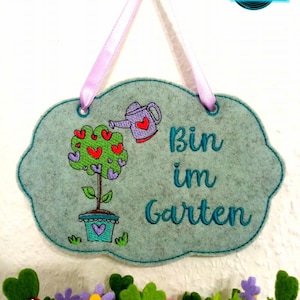 Door sign ITH embroidery file