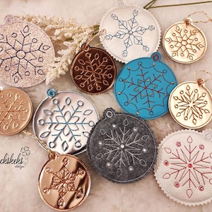 Embroidery file ITH Christmas pendant