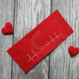 Embroidery file heartbeat alphabet &quot;C&quot;