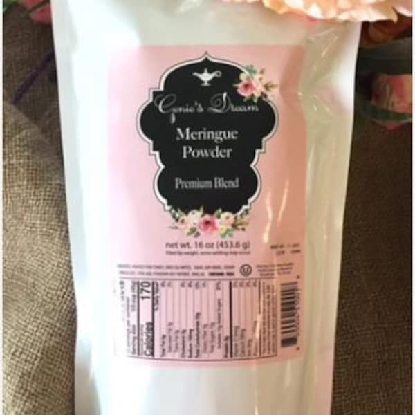 SAME/NEXT DAY Shipping!!!  Genie's Dream Premium Meringue Powder 1 Pound poly pouch (resealable) (Best by date 6/15/25)