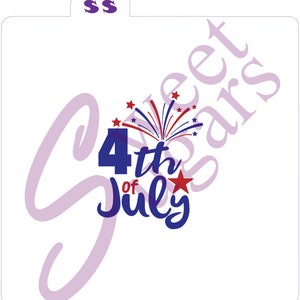 4th of July 2 Part Silkscreen Stencil