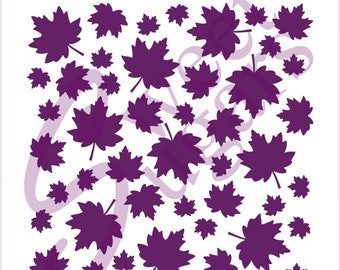 Maple Leaf Background Stencil - Silkscreen or Traditional