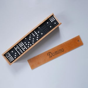 Vintage Domino game in wood box, SHIPPING FROM GERMANY